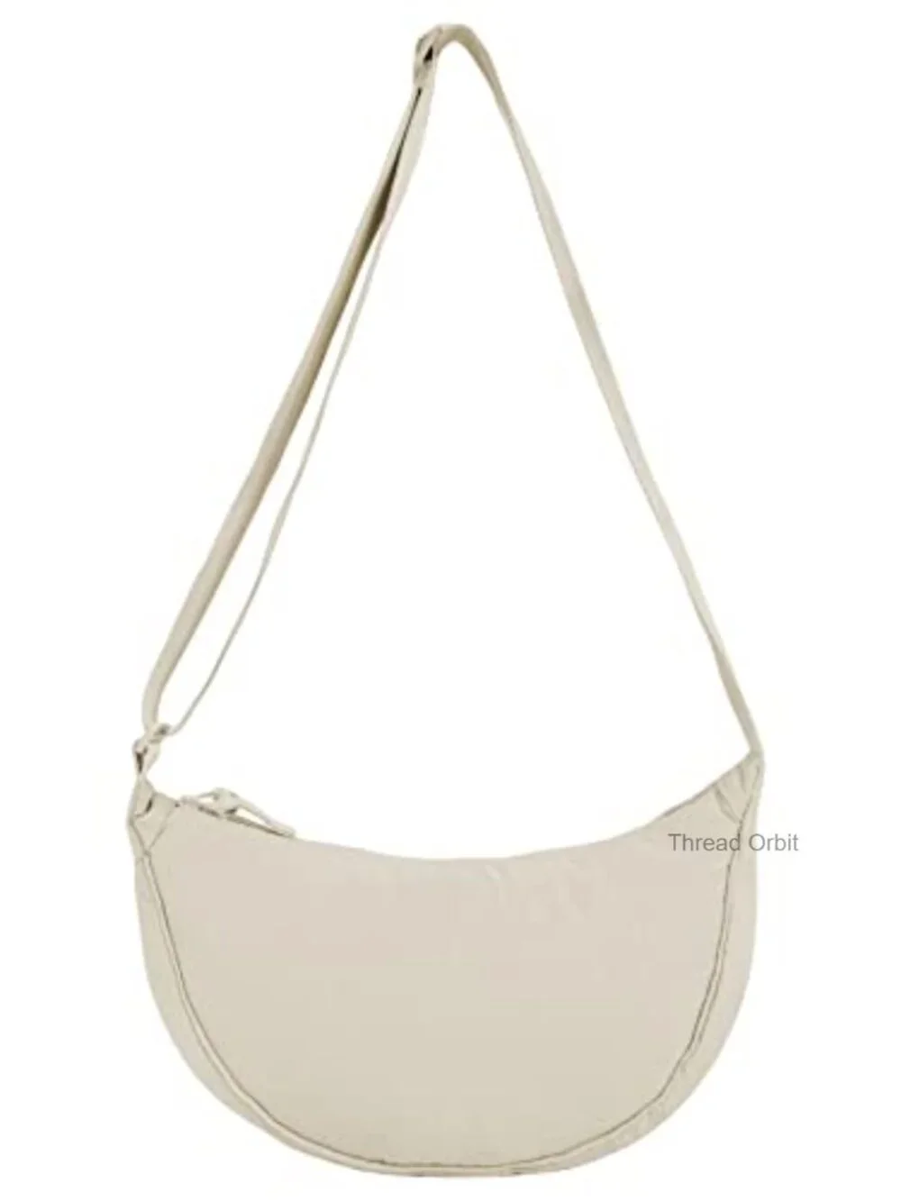 Nylon Hobo Crescent Crossbody Bag with Adjustable Strap